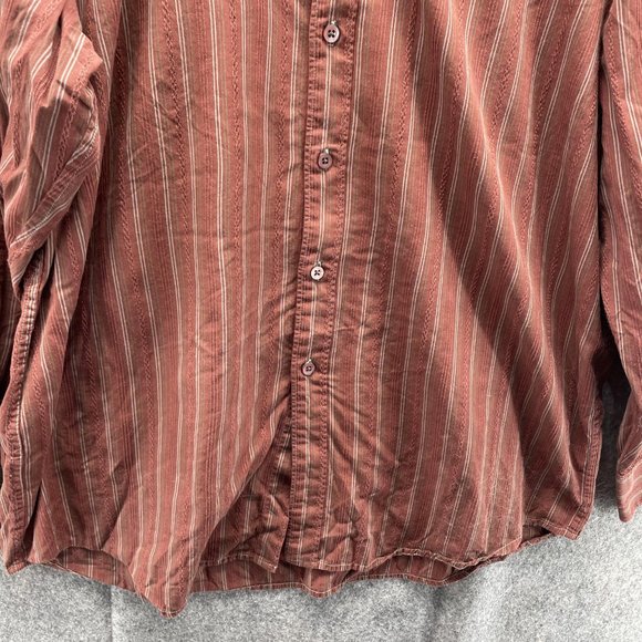 Indigo Palms Shirt Men Extra Large Adult Brown Casual Button Down Outdoors - Picture 4 of 13